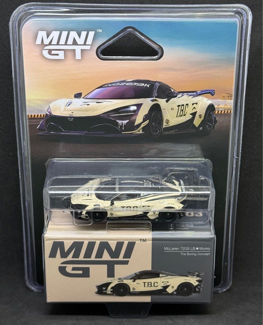 MINI GT - MCLAREN 720S LB WORKS - THE BORING CONCEPT - BLISTER