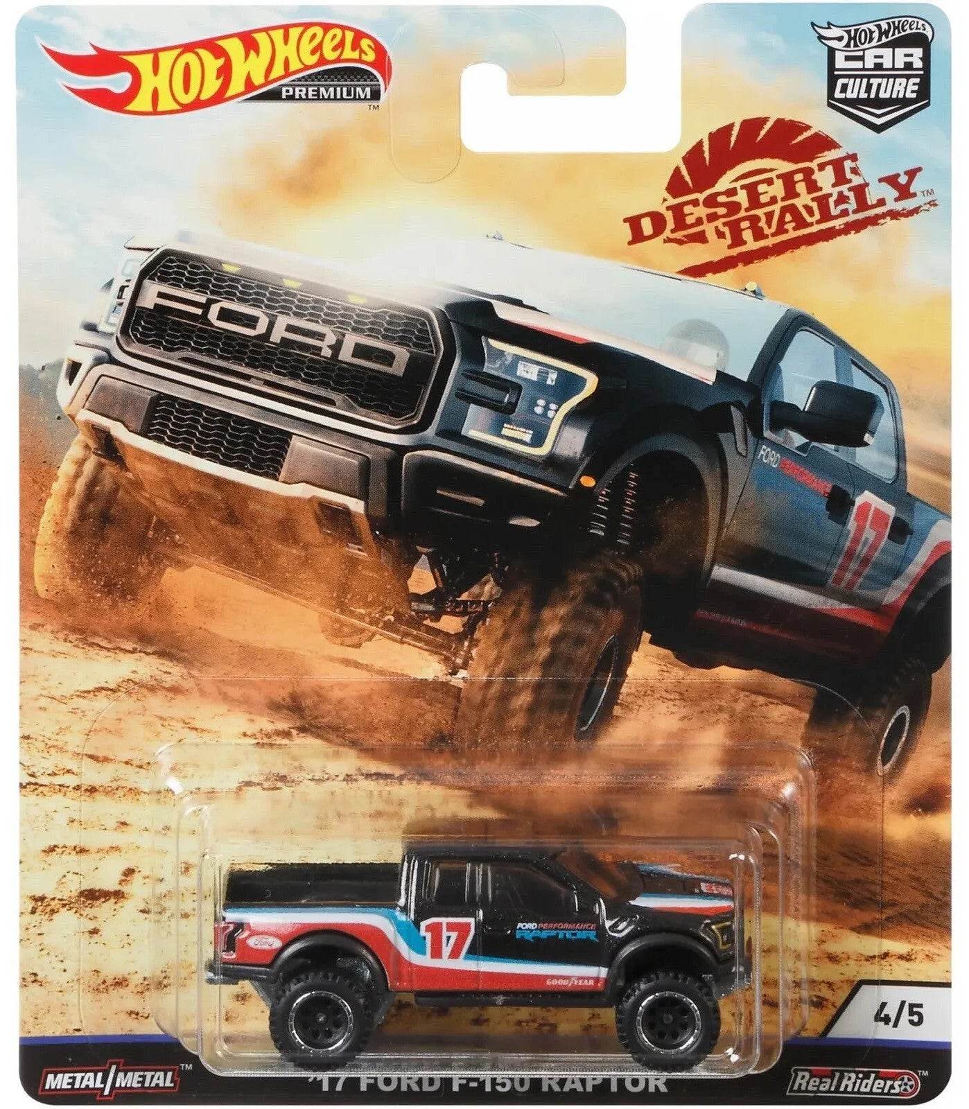 HOT WHEELS PREMIUM - DESERT RALLY - 17 FORD F-150 RAPTOR - 5A - Its Fun