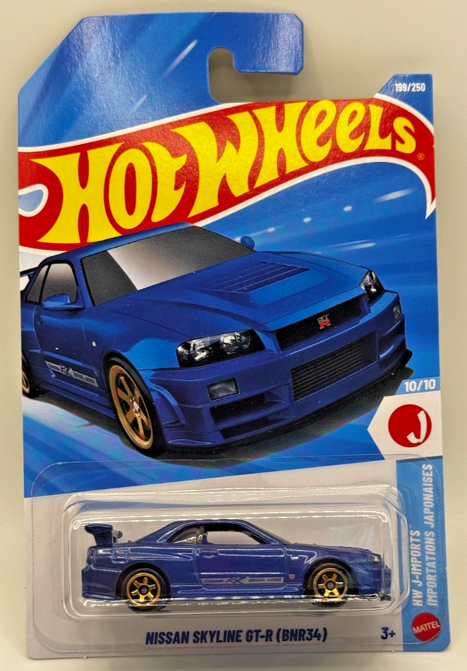 HOT WHEELS - NISSAN SKYLINE GT-R (BNR34) - BLUE - B3