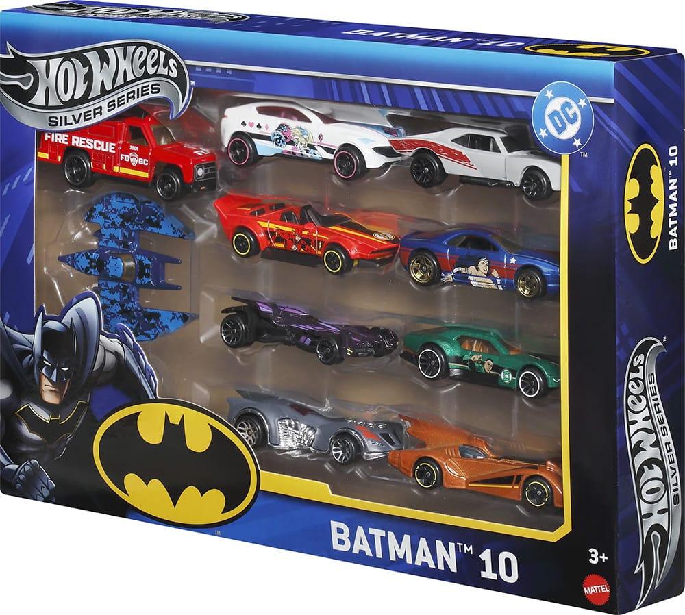 HOT WHEELS - BATMAN 10 - SILVER SERIES BOX - 10 EXCLUSIVE CARS INSIDE - Its Fun