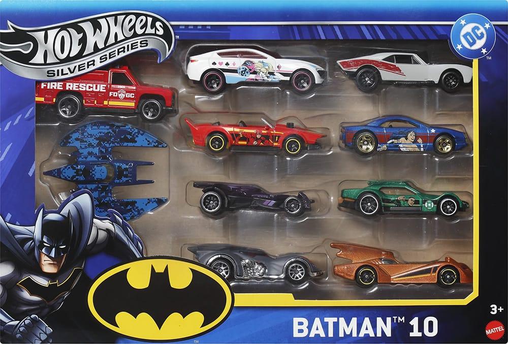 HOT WHEELS - BATMAN 10 - SILVER SERIES BOX - 10 EXCLUSIVE CARS INSIDE - Its Fun