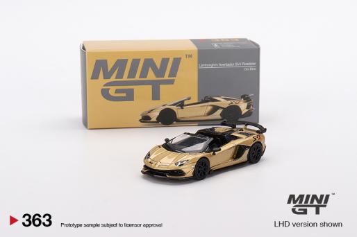 MINI GT - LAMBORGHINI AVENTADOR SVJ ROADSTER - ORO ELIOS - Its Fun- Hot wheels - matchbox - diecast