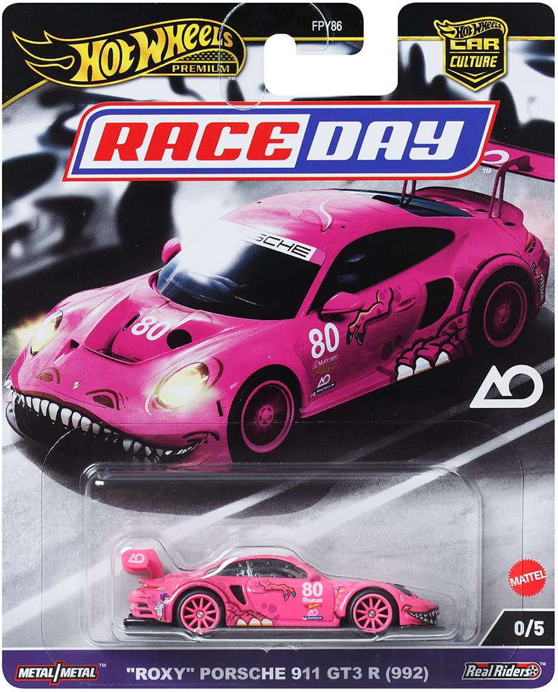 PRE-ORDER - CHASE - IMPORTED - HOT WHEELS -PREMIUM - RACE DAY - (ROXY) PORSCHE 911 GT3 R (992) - AVAILABLE IN 1 DAY
