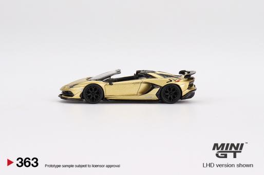 MINI GT - LAMBORGHINI AVENTADOR SVJ ROADSTER - ORO ELIOS - Its Fun- Hot wheels - matchbox - diecast