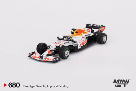 OPEN BOX - MINI GT - RED BULL RACING RB16B #33 - MAX VERSTAPPEN - SEALED WITH BOX PROTECTOR - 5E - Its Fun