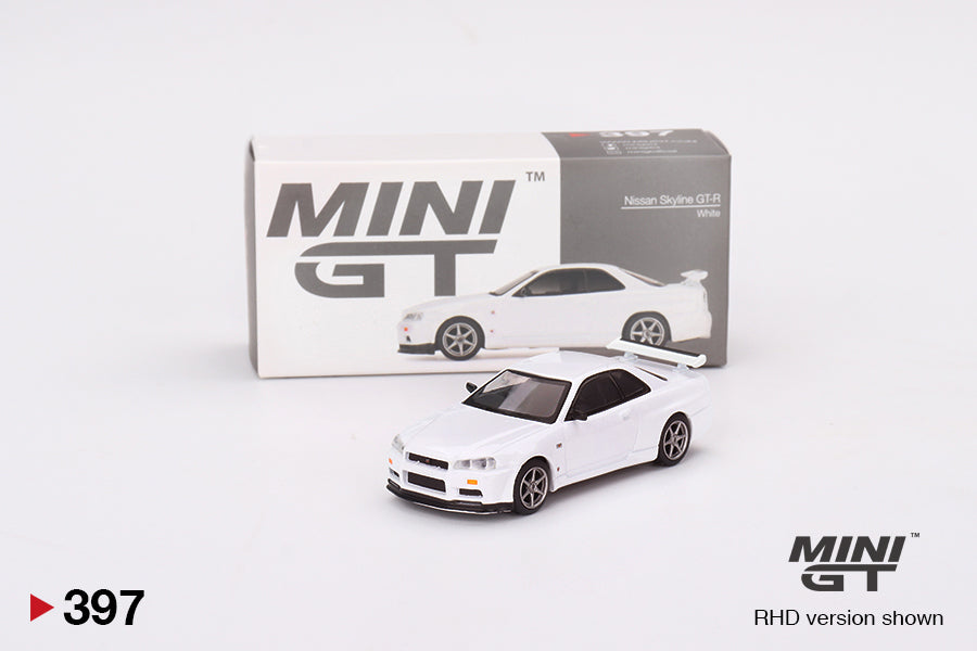 MINI GT - NISSAN SKYLINE GT-R - WHITE - Its Fun- Hot wheels - matchbox - diecast