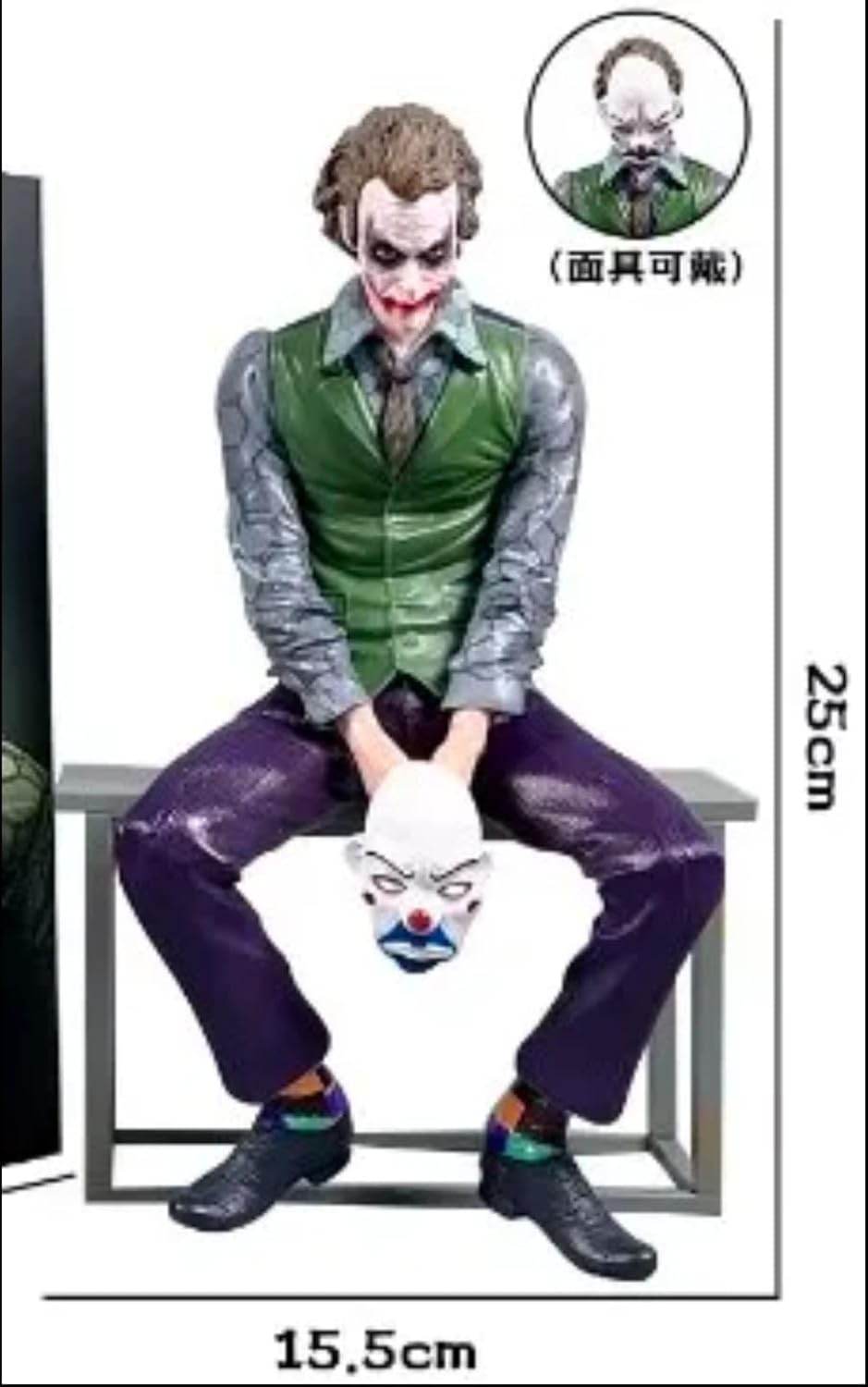THE DARK KNIGHT JOKER FIGURINE WITH DIY BENCH AND MASK - Its Fun