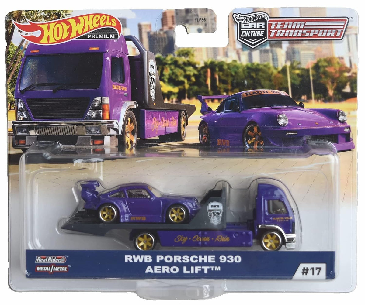TEAM TRANSPORT - IMPORTED - HOT WHEELS -  RWB PORSCHE 930 / AERO LIFT (WITH PROTECTOR)