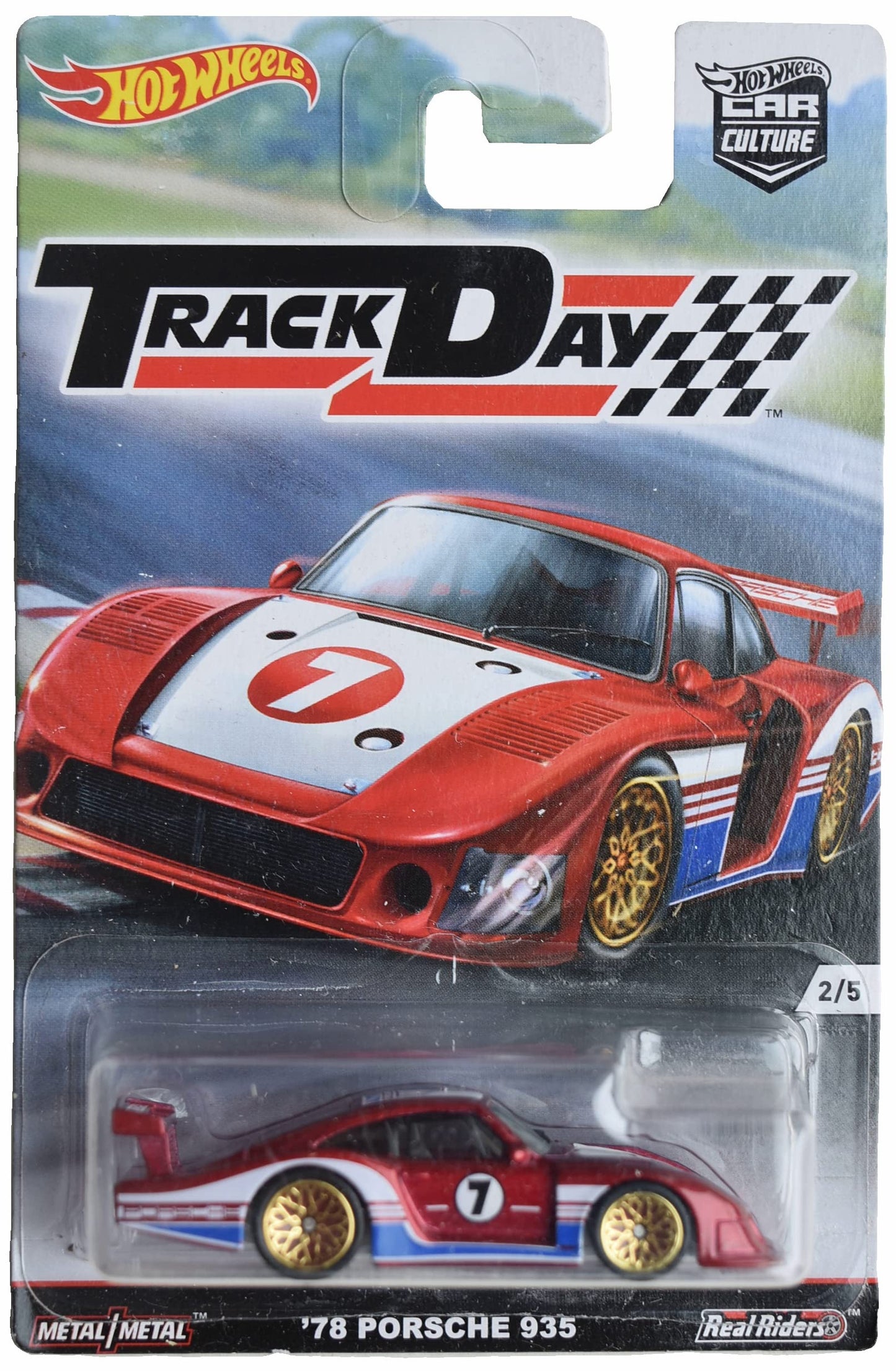 BLISTER CRACK - FREE PROTECTOR - TRACK DAY - 78 PORSCHE 935 - 4F - Its Fun- Hot wheels - matchbox - diecast
