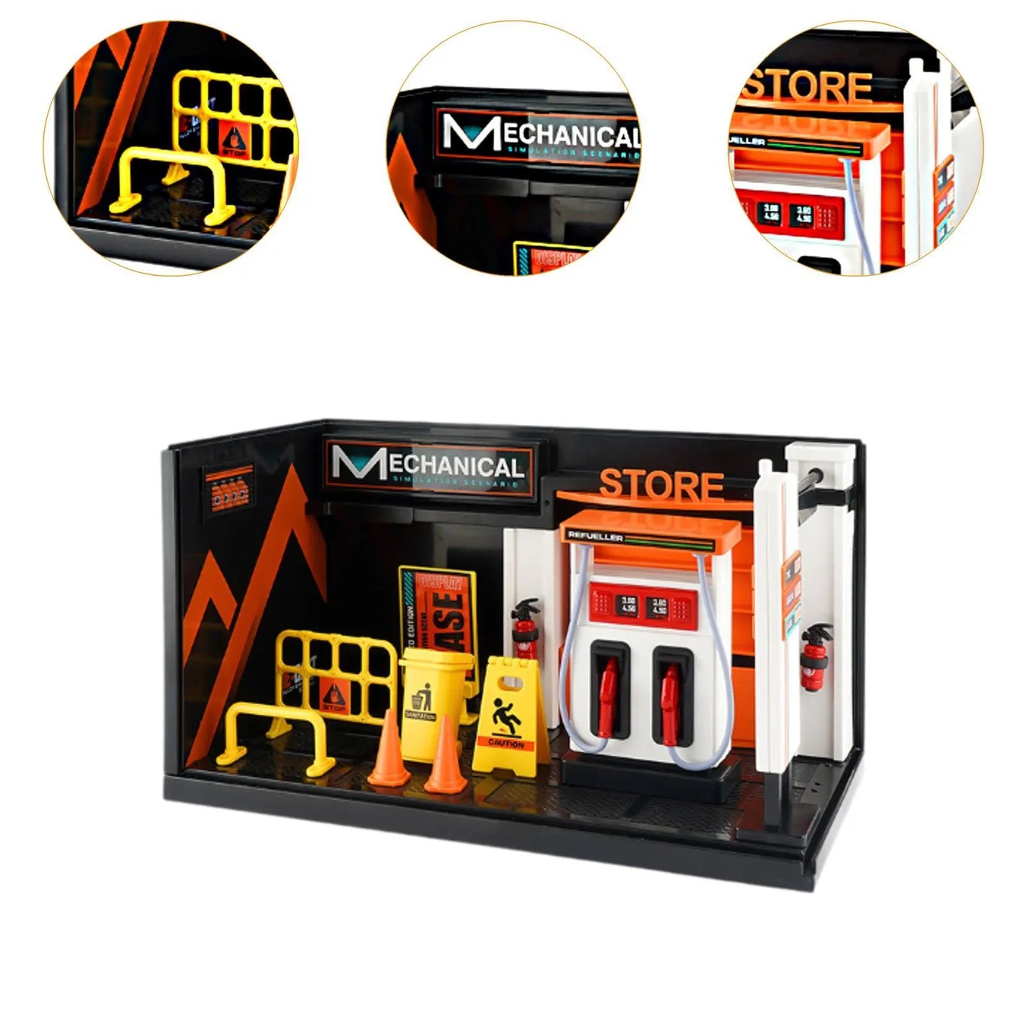 STEAL DEAL - MINI DIAROMA - DIY - FUEL STATION WORKSHOP WITH ALL ACCESSORIES