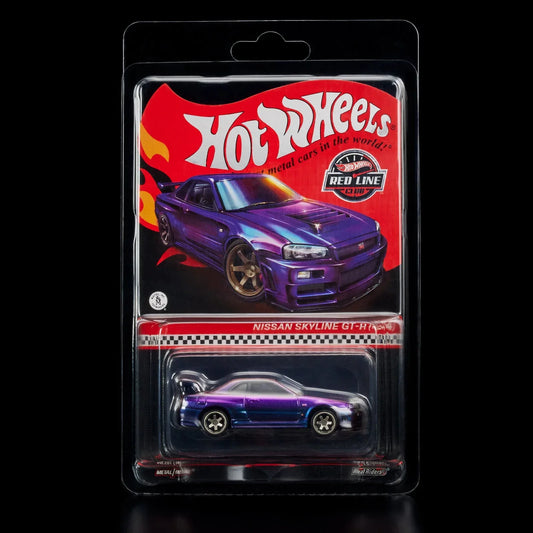 HOT WHEELS - RLC - Exclusive Nissan Skyline GT-R BNR34 - Purple and blue chameleon paint - Its Fun