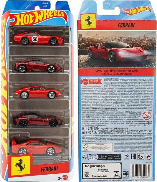 IMPORTED - HOT WHEELS -  FERRARI 5 PACK 2026