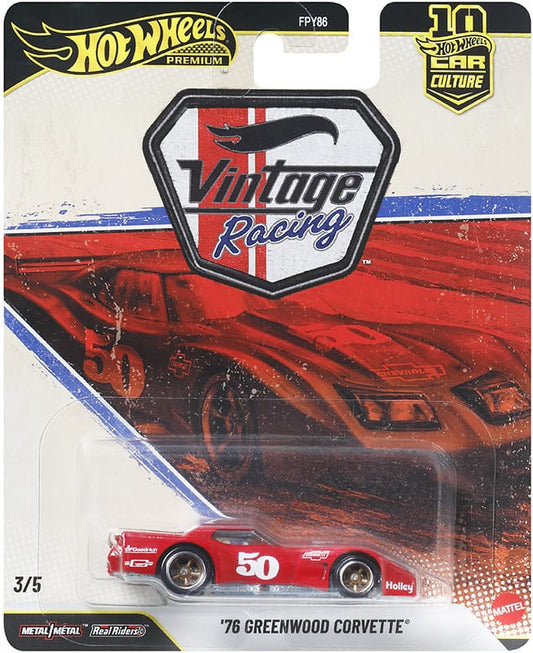 HOT WHEELS - PREMIUM - VINTAGE RACING - 76 GREENWOOD CORVETTE - 4F