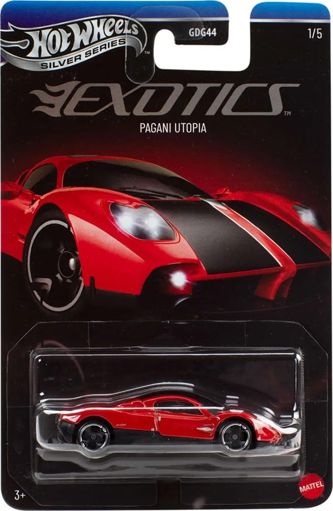 HOT WHEELS - EXOTICS - SILVER SERIES SET - LAFERRARI / LAMBORGHINI VENENO / CZINGER / MCLAREN ELVA / PAGANI UTOPIA