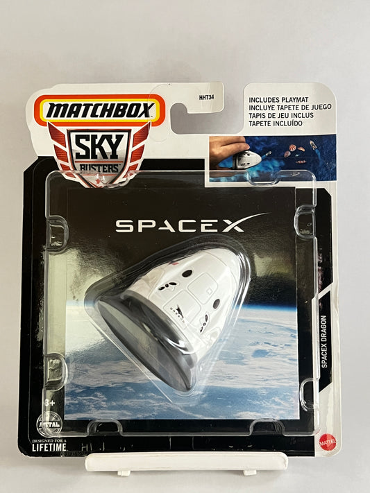 MATCHBOX SKY BUSTERS - SPACEX DRAGON WITH PLAYMAT