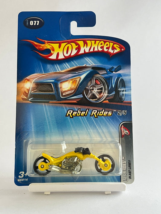 REBEL RIDES - BLAST LANE YELLOW - 1B - Its Fun- Hot wheels - matchbox - diecast