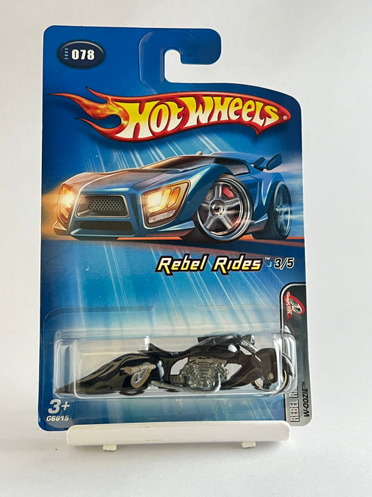 REBEL RIDES - W-OOZIE - 1B - Its Fun- Hot wheels - matchbox - diecast
