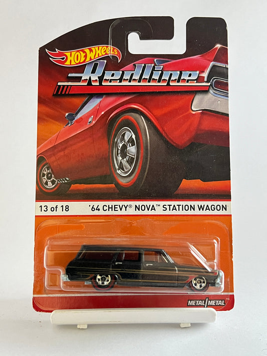 REDLINE - 64 CHEVY NOVA STATION WAGON - 2A - Its Fun- Hot wheels - matchbox - diecast