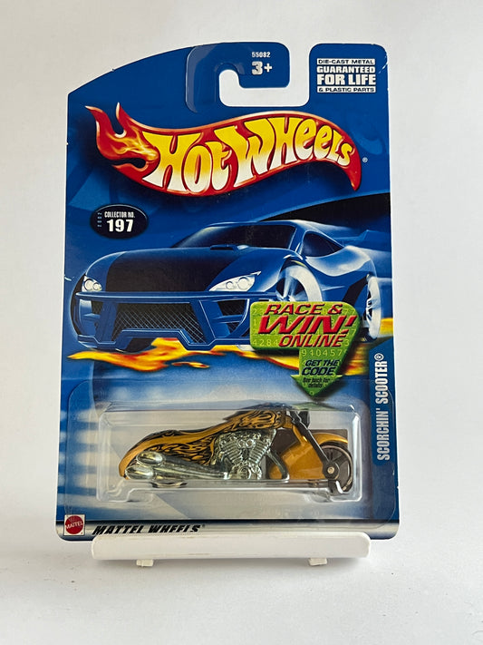 SCORCHIN SCOOTER - GOLD - 1B - Its Fun- Hot wheels - matchbox - diecast