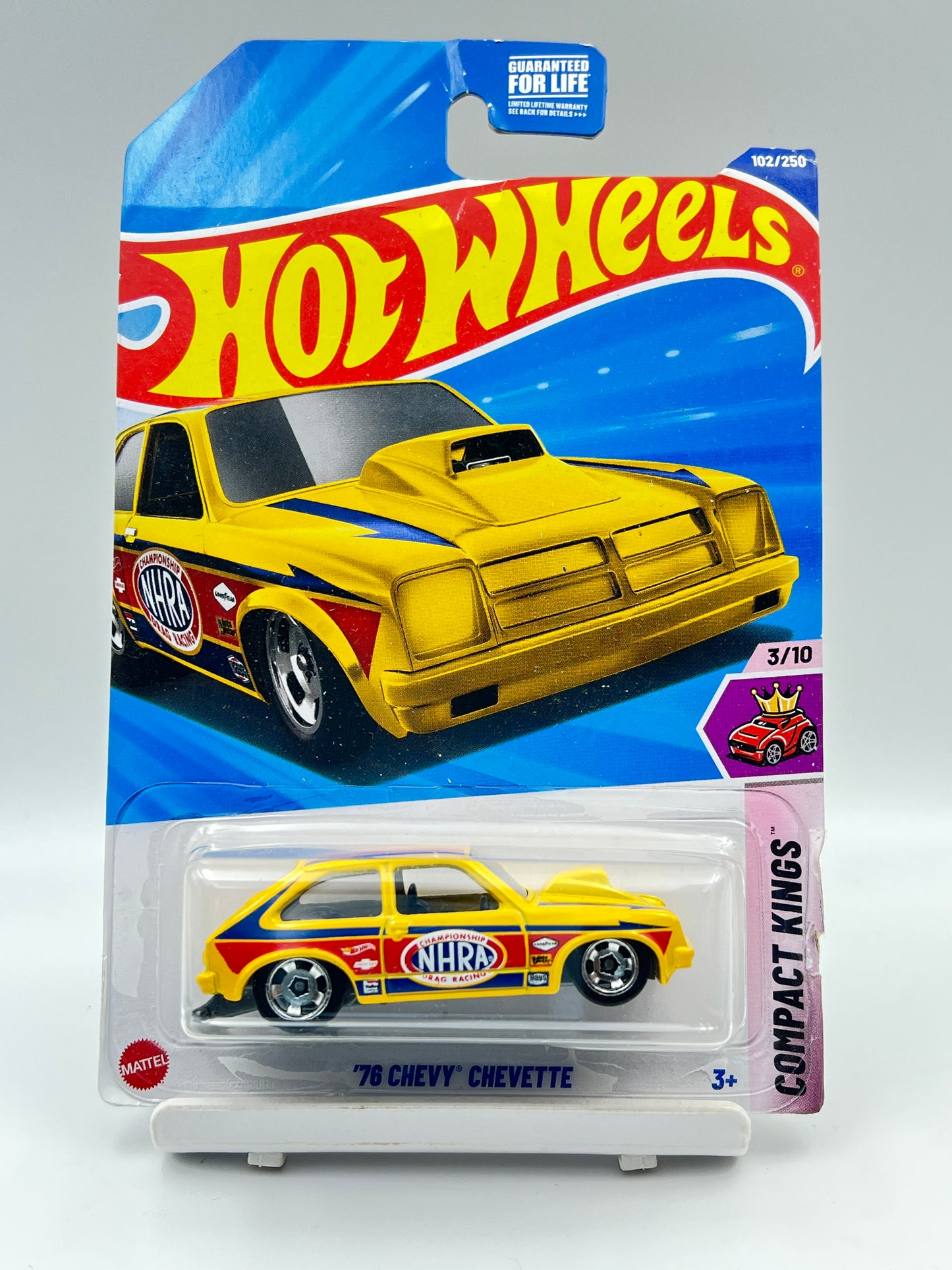 IMPORTED - HOT WHEELS -  76 CHEVY CHEVETTE - YELLOW - 6A