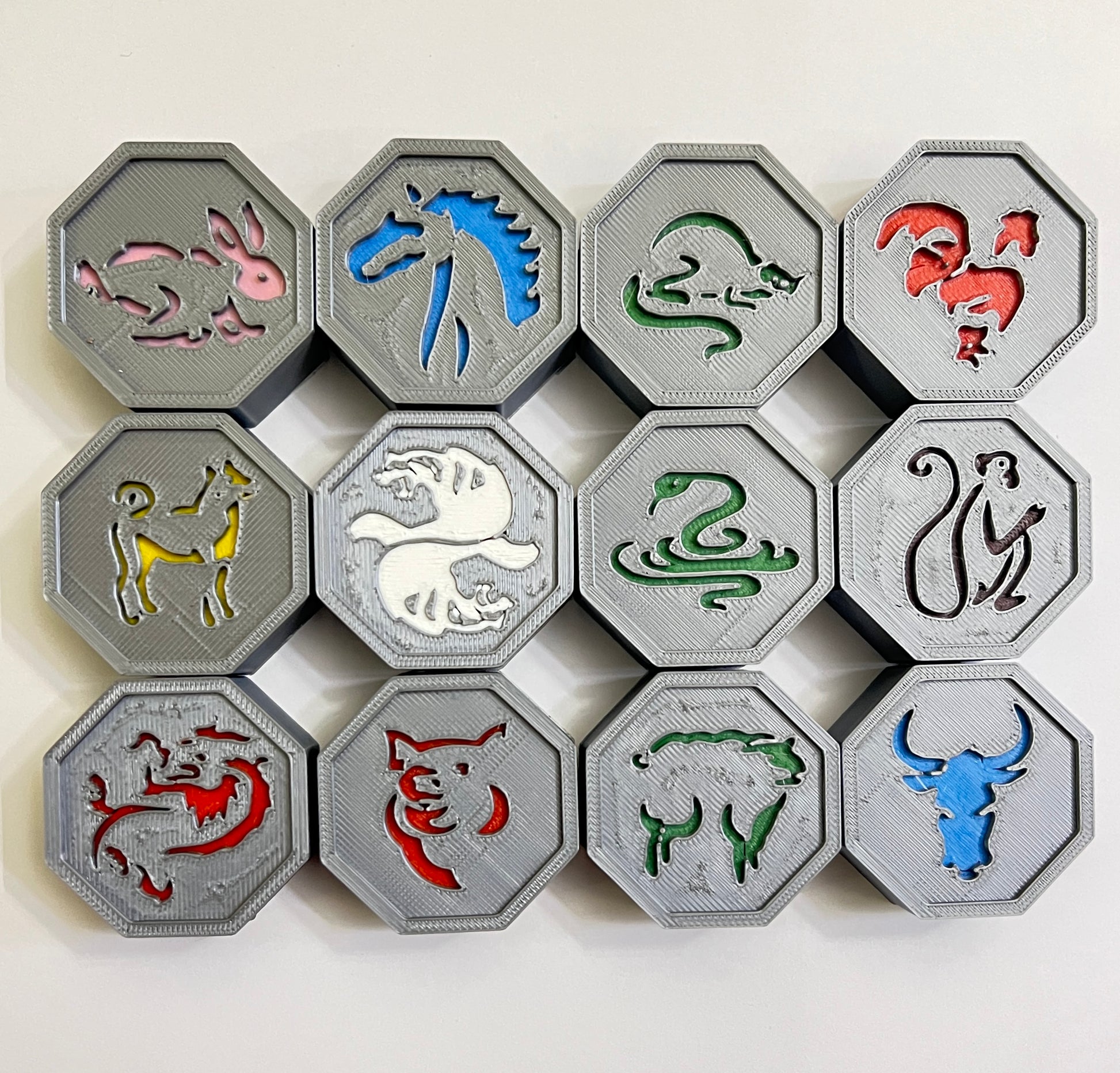 3D PRINTED - JACKIE CHAN ADVENTURES CARTOON MAGIC STONES - SET OF 12 - Its Fun- Hot wheels - matchbox - diecast
