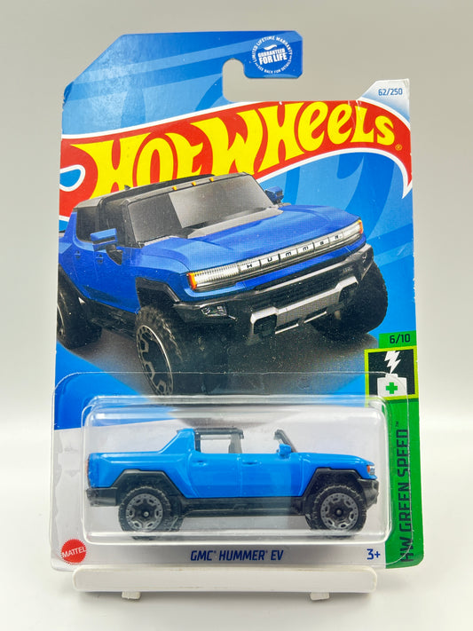 MILD CREASE - IMPORTED - HOT WHEELS -  GMC HUMMER EV - BLUE - 9A