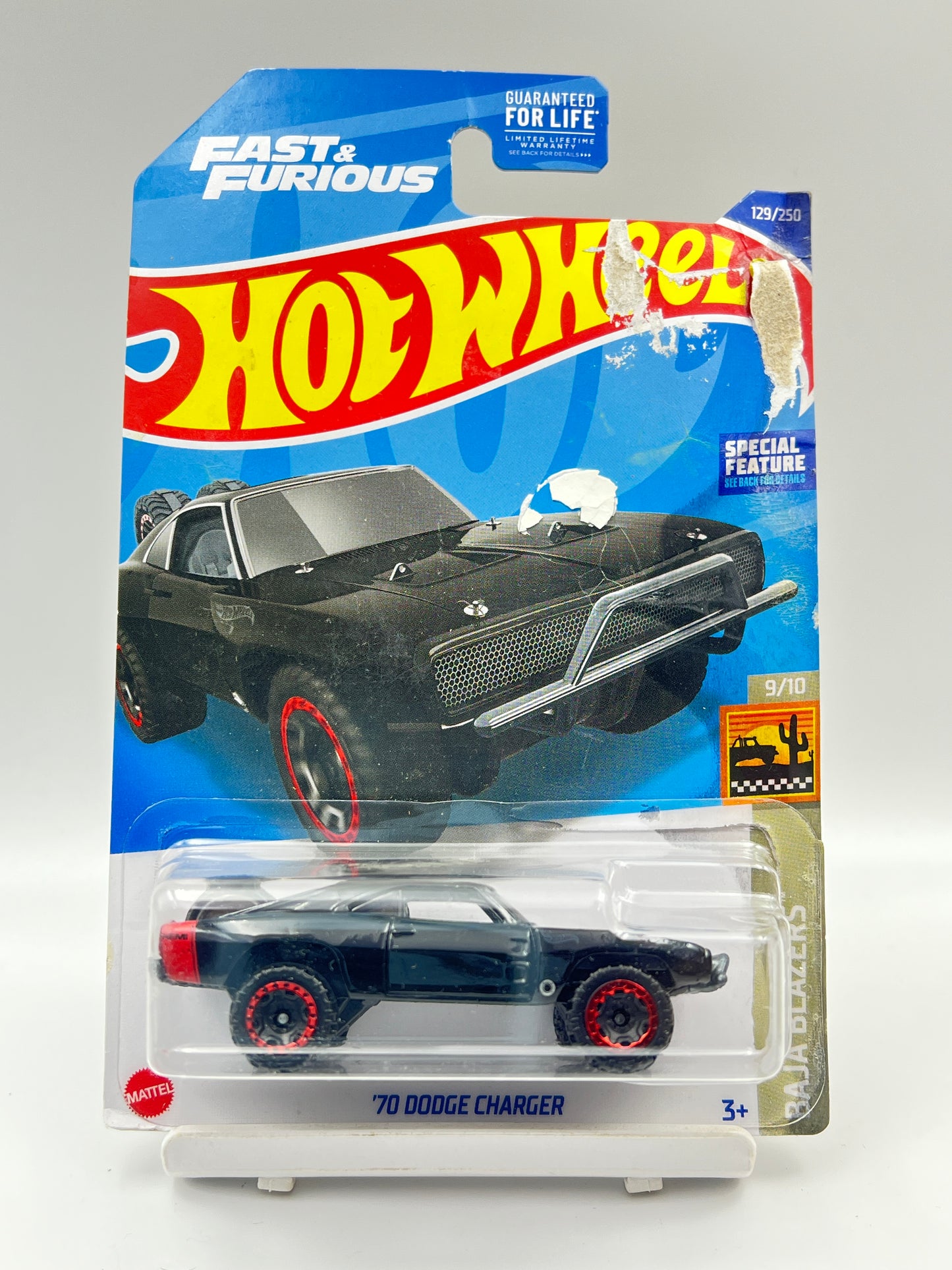 DAMAGED CARD - HOT WHEELS - 70 DODGE CHARGER - 9B