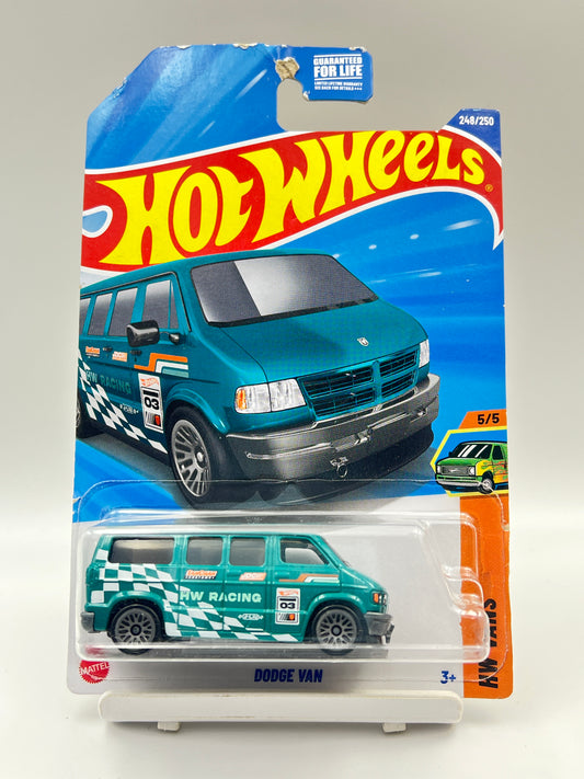 DAMAGED CARD / BLISTER - IMPORTED - HOT WHEELS -  DODGE VAN - 9B