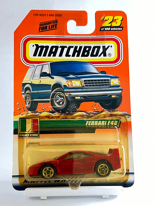 BLISTER DAMAGED - MATCHBOX FERRARI F40 - 5E - Its Fun- Hot wheels - matchbox - diecast