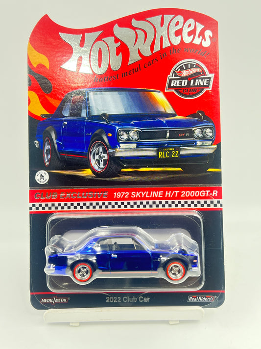 RLC - HOT WHEELS - 1972 SKYLINE H/T 2000GT-R - BLUE - WITH BADGE