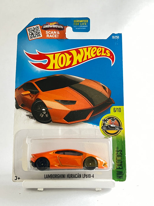 LAMBORGHINI HURACAN LP610-4 - ORANGE - 2A - Its Fun- Hot wheels - matchbox - diecast