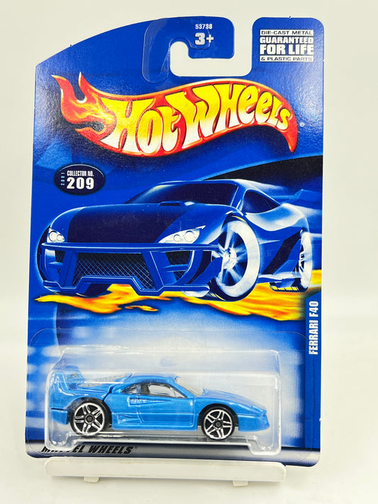 HOT WHEELS - FERRARI F40 - BLUE- FULL METAL - 6E