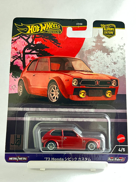 PREMIUM - JAPANESE HISTORICS 4 - 73 HONDA CIVIC CUSTOM - 5C - Its Fun- Hot wheels - matchbox - diecast