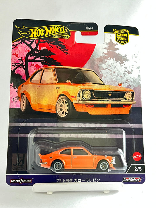 PREMIUM - JAPANESE HISTORICS 4 -72 TOYOTA COROLLA LEVIN - 5C - Its Fun- Hot wheels - matchbox - diecast