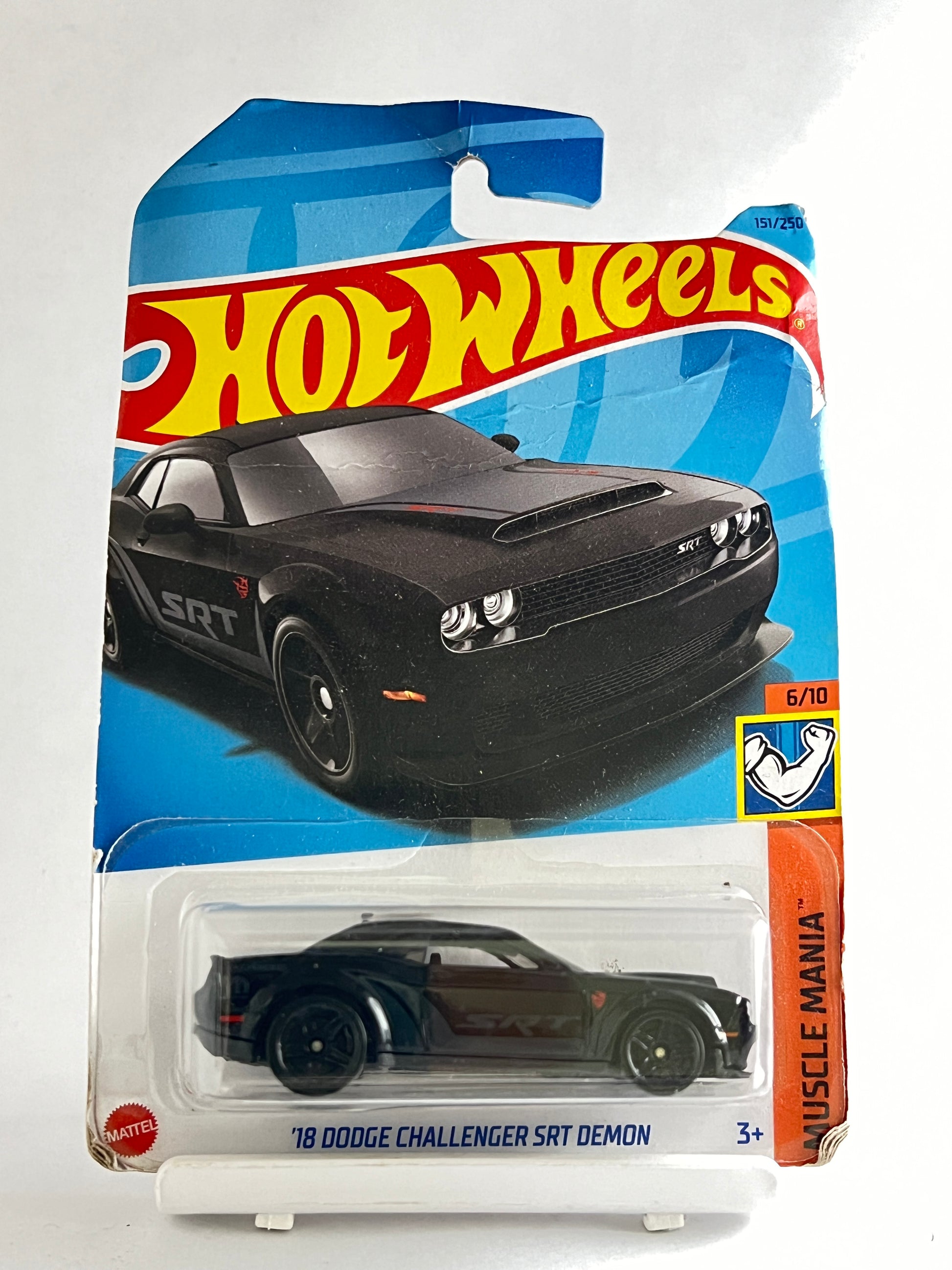 CREASED CARD - 18 DODGE CHALLENGER SRT DEMON - 4A - Its Fun- Hot wheels - matchbox - diecast
