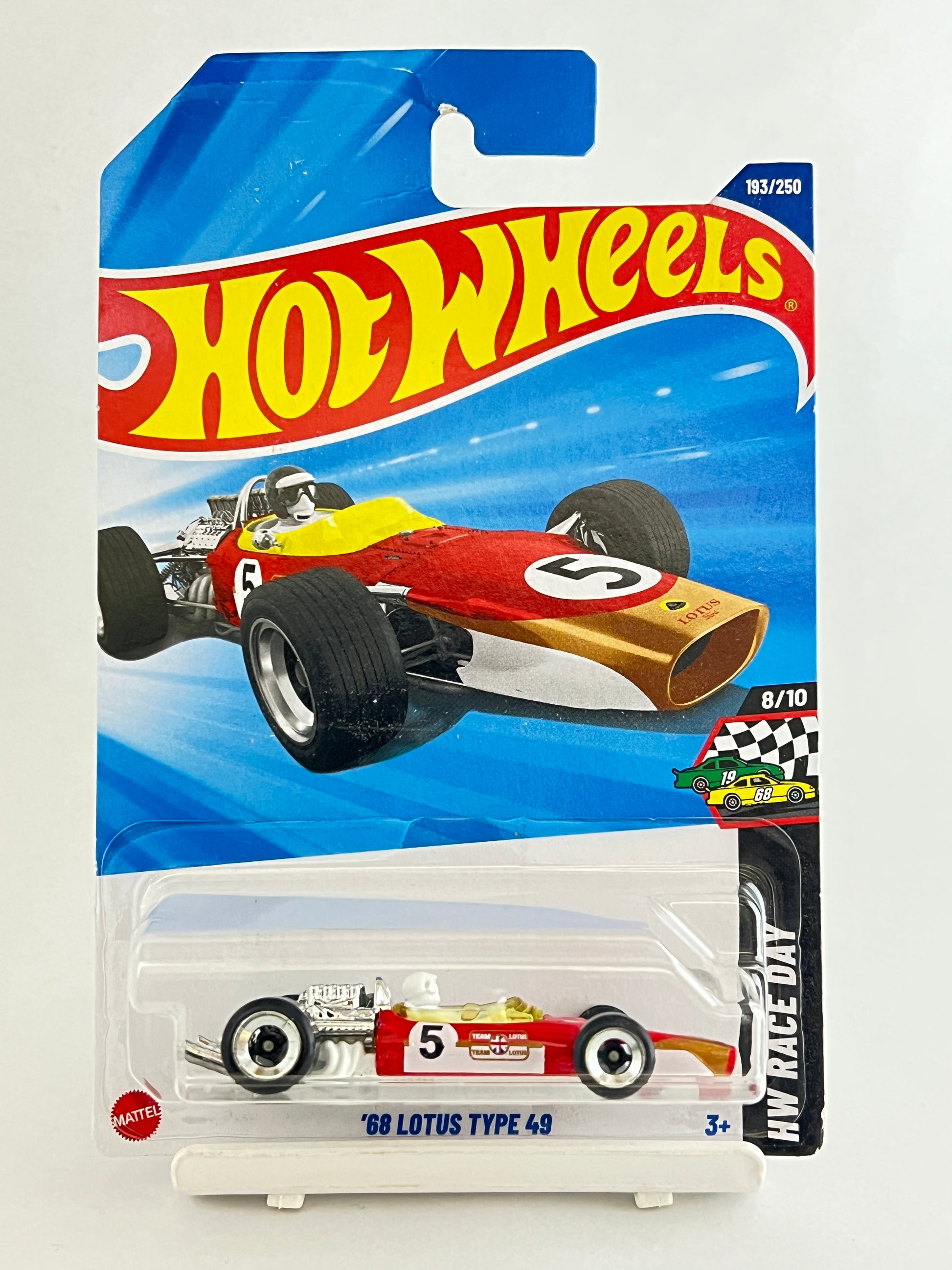 CREASED CARD - HOT WHEELS - 68 LOTUS TYPE 49 - 1D - Its Fun- Hot wheels - matchbox - diecast