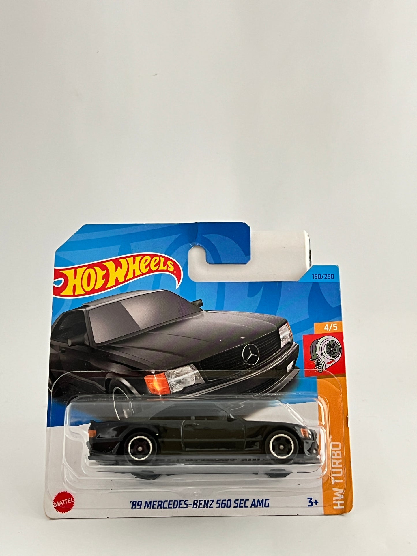 89 MERCEDES BENZ 560 SEC AMG - BLACK SHORT CARD -1A