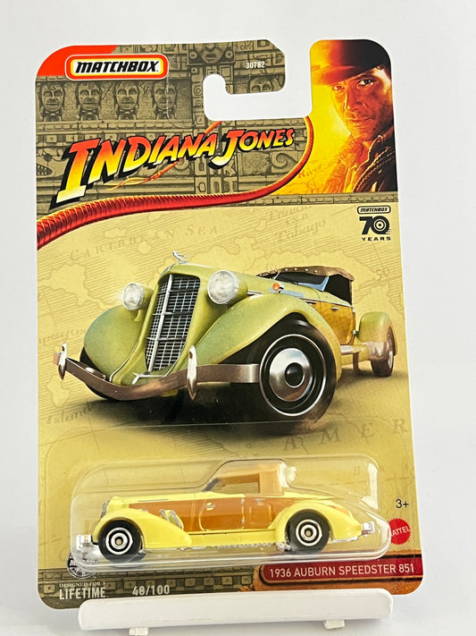 INDIANA JONES - 1936 AUBURN SPEEDSTER 851 - Its Fun- Hot wheels - matchbox - diecast