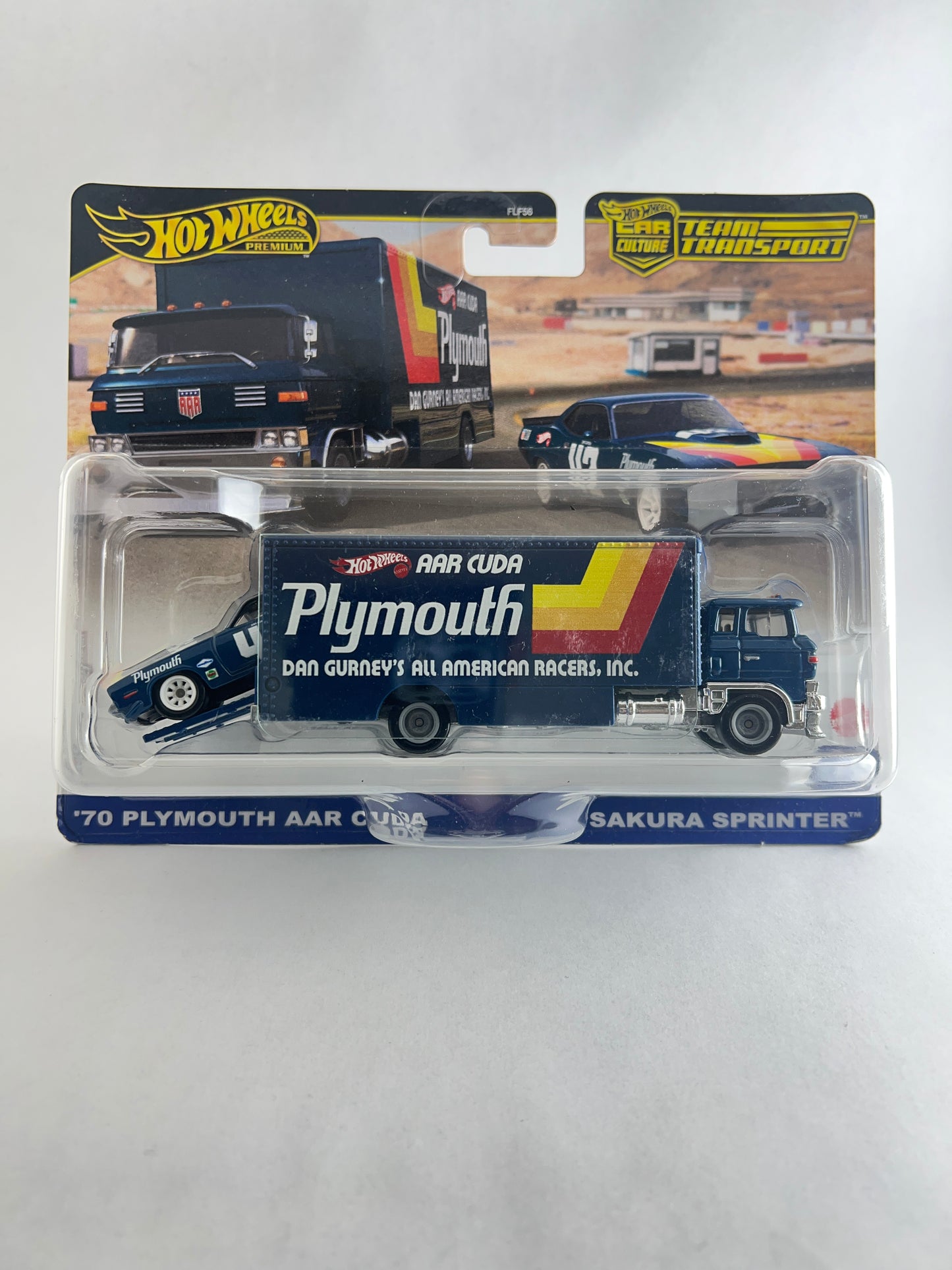 TEAM TRANSPORT - 70 PLYMOUTH AAR CUDA / SAKURA SPRINTER - Its Fun- Hot wheels - matchbox - diecast