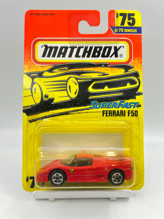 MATCHBOX - 30 YRS OLD CARD - FERRARI F50 (RED) - ZX4