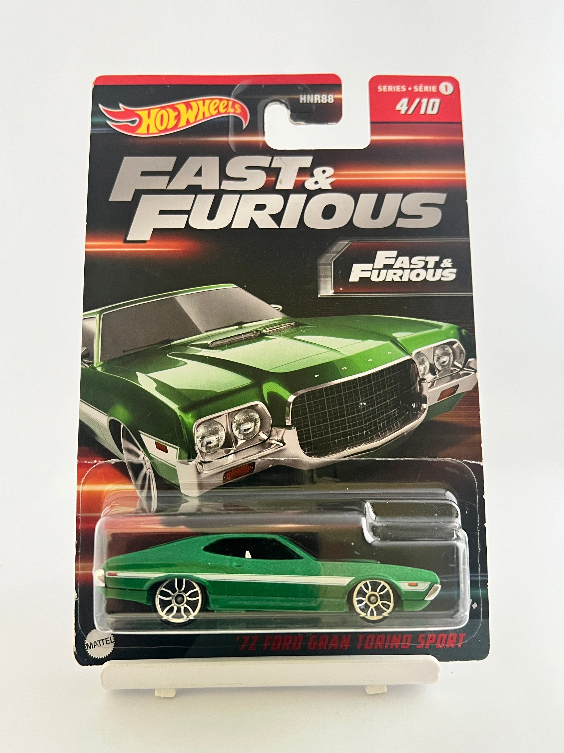 FAST AND FURIOUS - 72 FORD GRAN TORINO SPORT - DAMAGED CARD - 5D - Its Fun- Hot wheels - matchbox - diecast