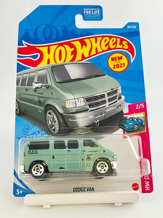 DODGE VAN - GREEN - 1B - Its Fun- Hot wheels - matchbox - diecast