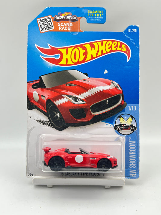 CREASED / SOFT CORNERS - IMPORTED - HOT WHEELS -  15 JAGUAR F-TYPE PROJECT 7 - C1