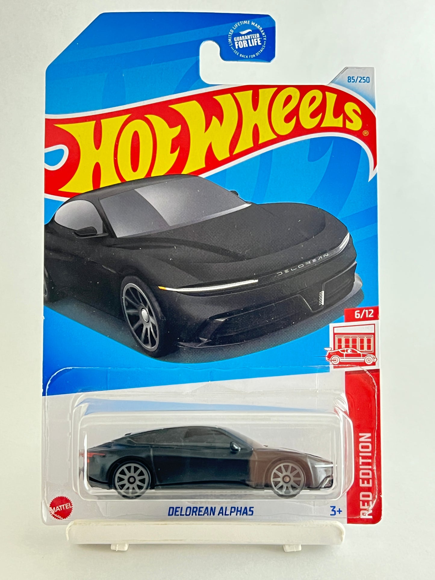 HOT WHEELS - RED EDITION - DELOREAN ALPHAS - SOFT MATTE BLACK - TARGET EXCLUSIVE - 4C - Its Fun- Hot wheels - matchbox - diecast