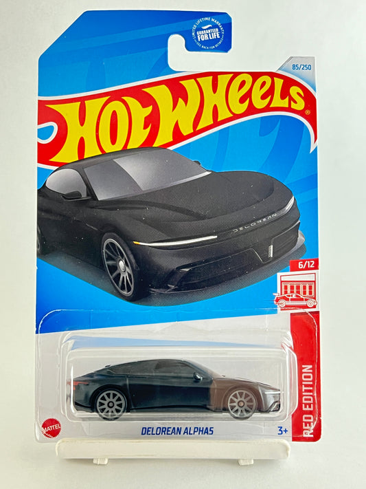 HOT WHEELS - RED EDITION - DELOREAN ALPHAS - SOFT MATTE BLACK - TARGET EXCLUSIVE - 4C - Its Fun- Hot wheels - matchbox - diecast