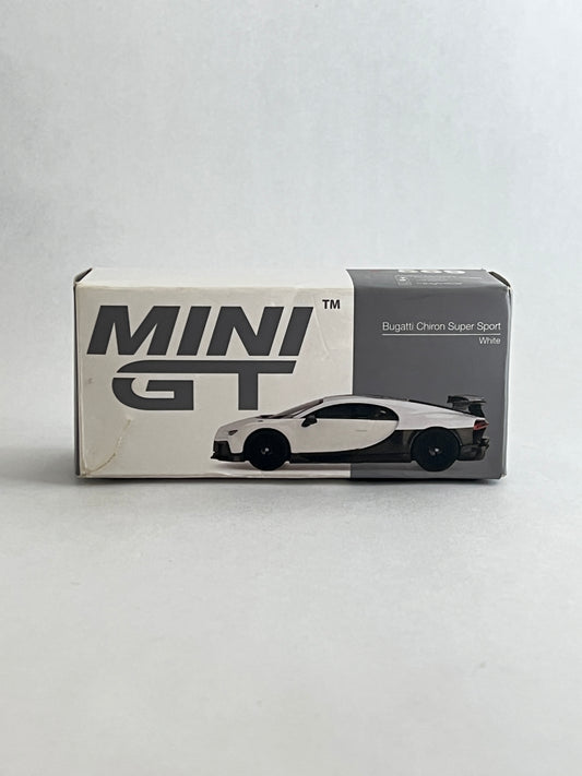 UNSEALED AND DAMAGED OUTER BOX - MINI GT - BUGATTI CHIRON SUPER SPORT - Its Fun- Hot wheels - matchbox - diecast