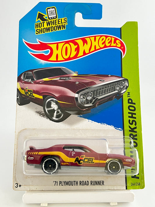 71 PLYMOUTH ROAD RUNNER -EXCELLENT CASTING AND INTERIORS (2014 CAR)- 1B - Its Fun- Hot wheels - matchbox - diecast