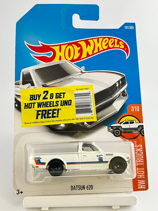 DATSUN 620 - WHITE - 1D - Its Fun- Hot wheels - matchbox - diecast