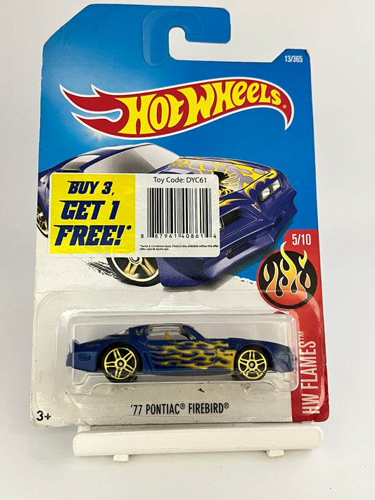 77 PONTIAC FIREBIRD-FLAMES -2A - Its Fun- Hot wheels - matchbox - diecast