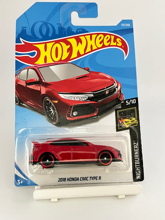 2018 HONDA CIVIC TYPE R-RED -2B - Its Fun- Hot wheels - matchbox - diecast